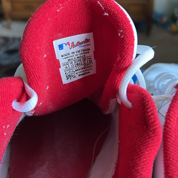 Men’s Reebok athletic shoes, size 14 colors are white, red, and royal - Picture 5 of 6